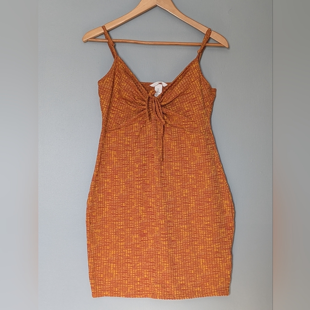 H&M Keyhole Ribbed Bodycon Mini Dress Womens‎ Large